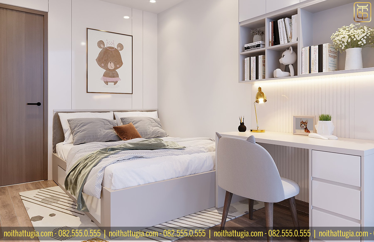 Phòng ngủ có diện tích từ 5m2 cho tới 8m2 được xem là khá nhỏ nên gia chủ cần biết cách bày trí nội thất cho căn phòng